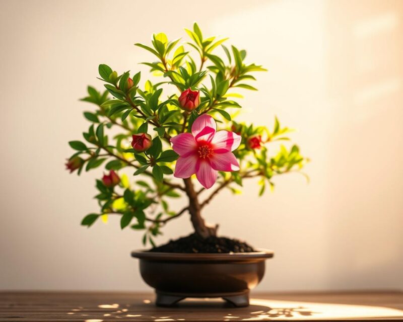bonsái punica granatum floración