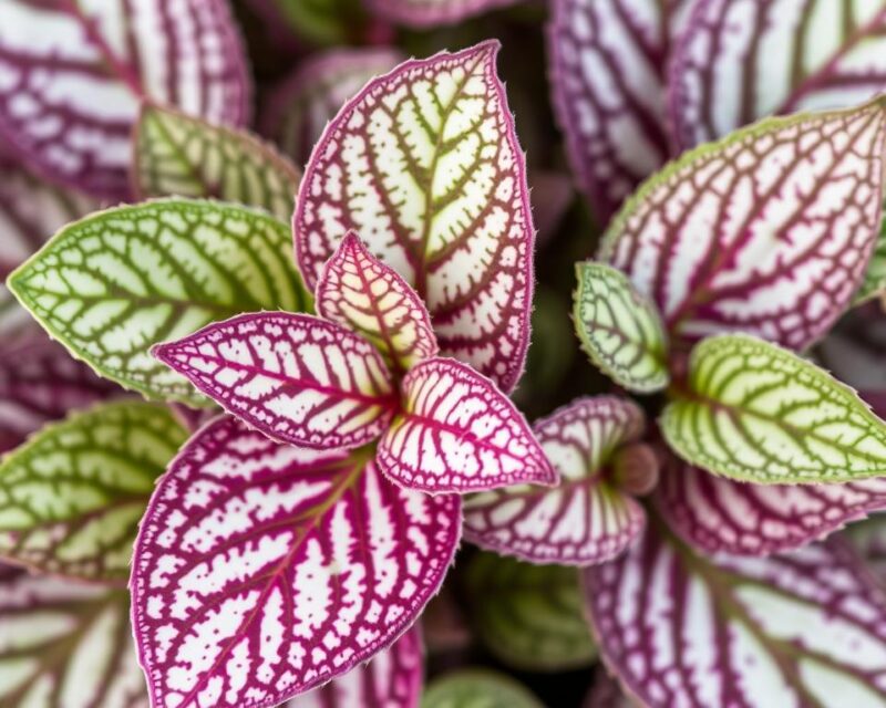 Hojas variegadas de la planta Plectranthus coleoides Hojas variegadas de la planta Plectranthus coleoides