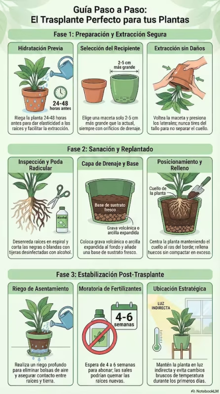 guia paso a paso sobre como tranaplantar plantas d einterior